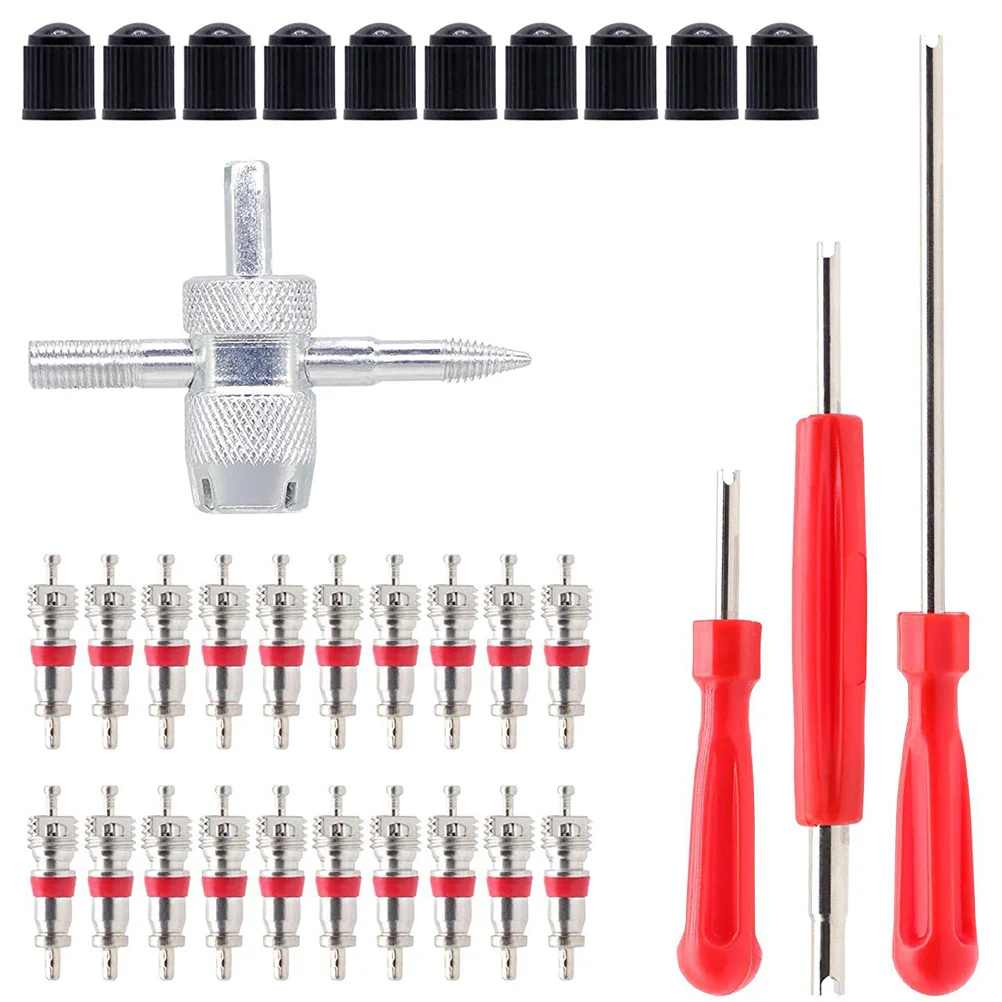 

1 set 1 Set Tire Core Remover Tool Kit, Durable Snap-In Valve Installer For Car Bike Electric Vehicle Truck Off-Road, Tire Core