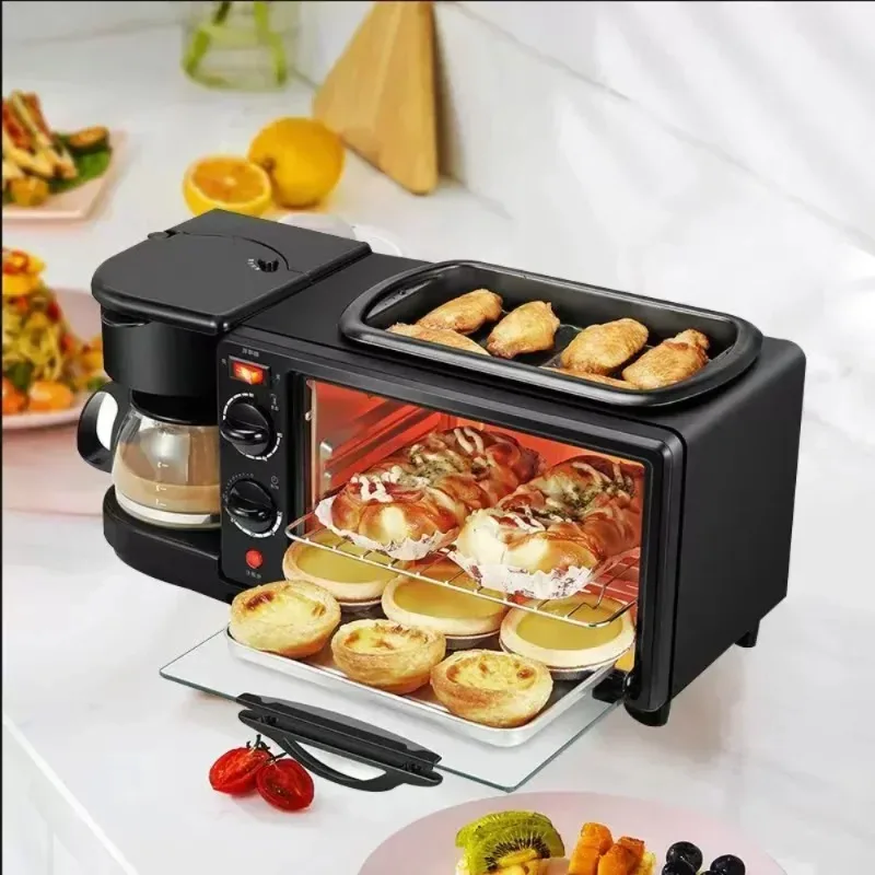 

3 in 1 Breakfast Machine. Toaster. Coffee Machine. Oven. Kitchen Oven. Kitchen Appliances.
