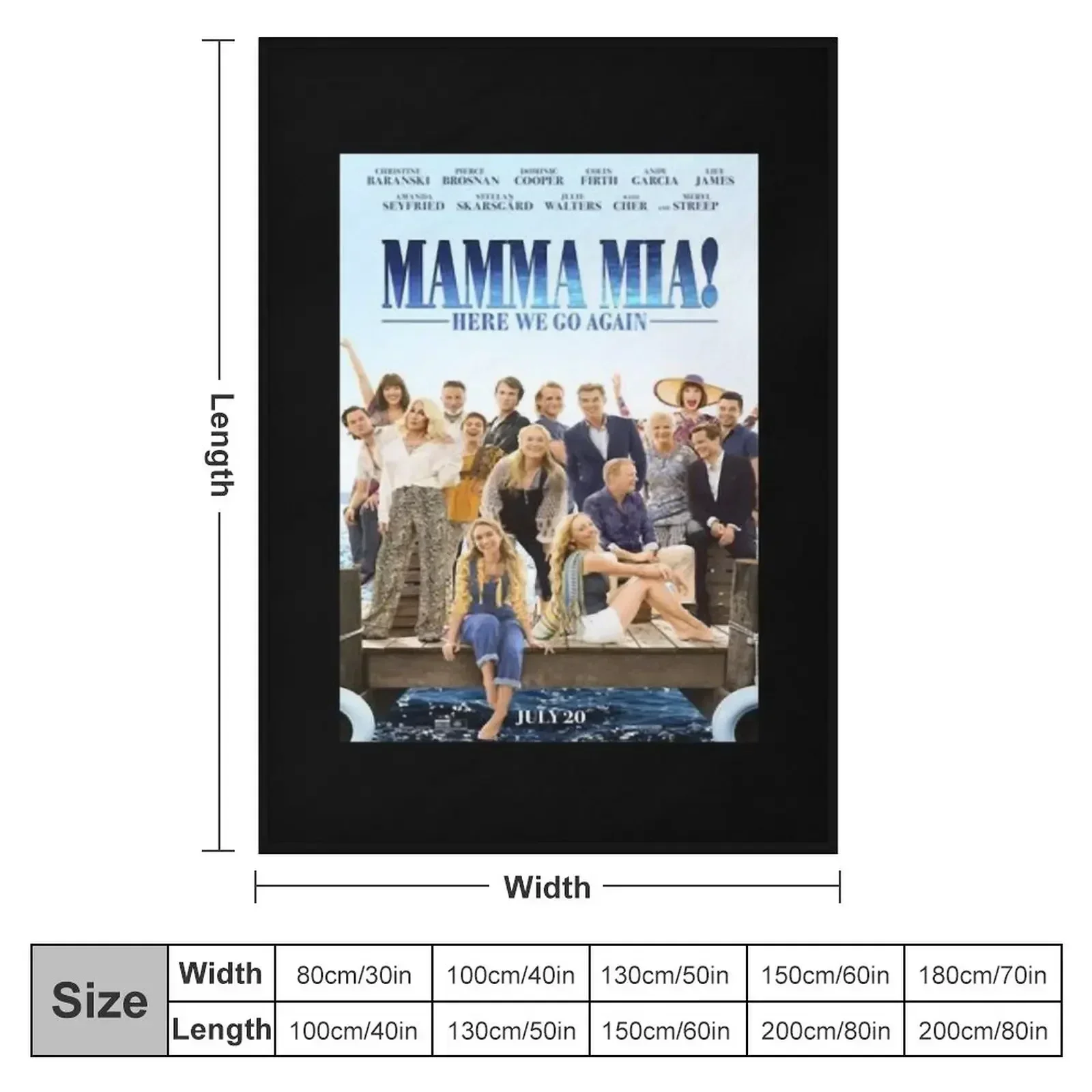 Beautiful Model Mamma Romantic Musical Mia Drama Gifts Music Fan Throw Blanket Decorative Beds for babies Softest Blankets