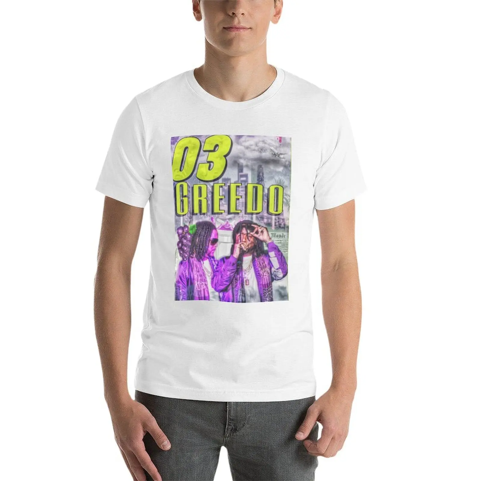03 Greedo تي شيرت رجل تي شيرت عالية الجودة الفاخرة العلامة التجارية تي شيرت للرجل 100 بالمئة القطن تي شيرت