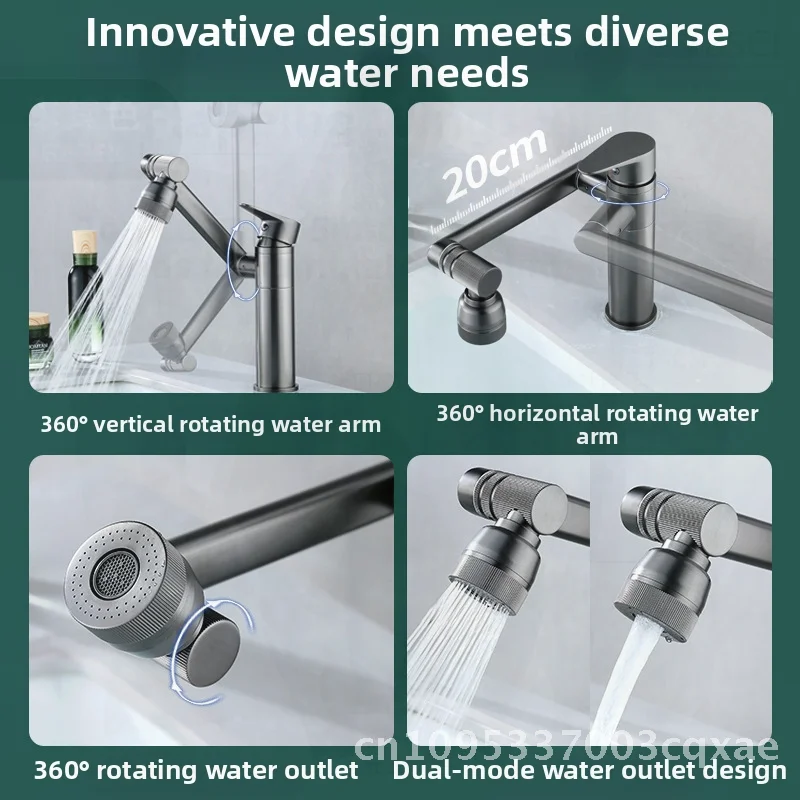 Luckcat أخفى الذراع الميكانيكية الحمام صنبور جميع النحاس المضادة للتآكل الساخن والبارد حوض خلاط لغسل الوجه والمرحاض