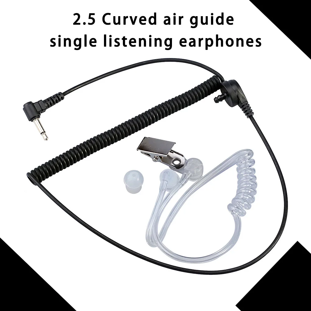 2.5mm Plug Listen-Only Air Tube Walkie-talkie Earpiece Replacement for BAOFENG UV-5R UV-5RA Two Way Radio Speaker Microphone