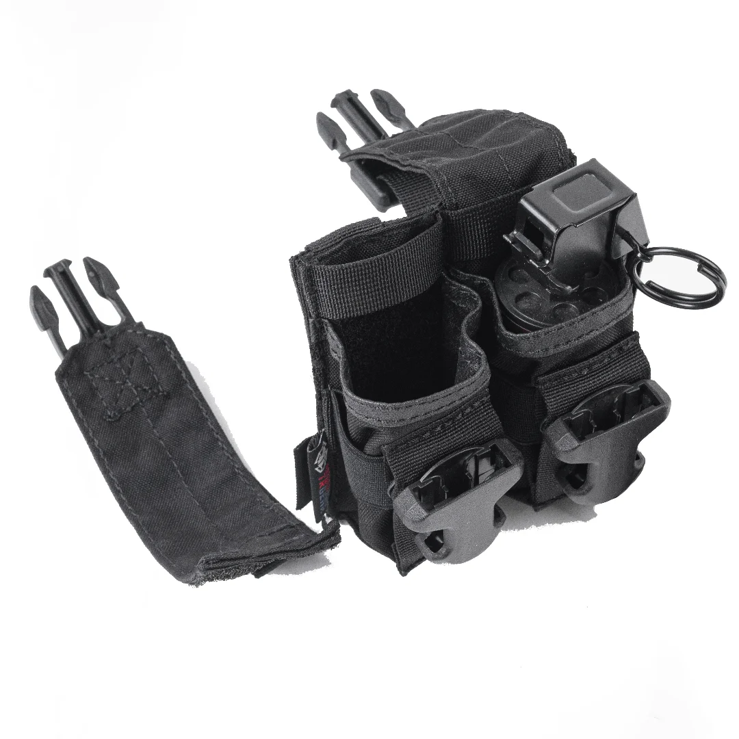 MOLLE Modular System Black Laser Cut Double Grenade Universal Black Sports Bag