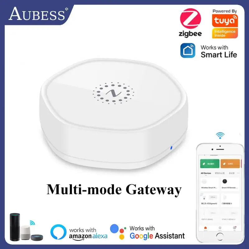 Tuya Zigbee WiFi Smart Multi-mode Gateway Smart Home Smart Life APP Remote Control Timing Function Work With Alexa Google Home