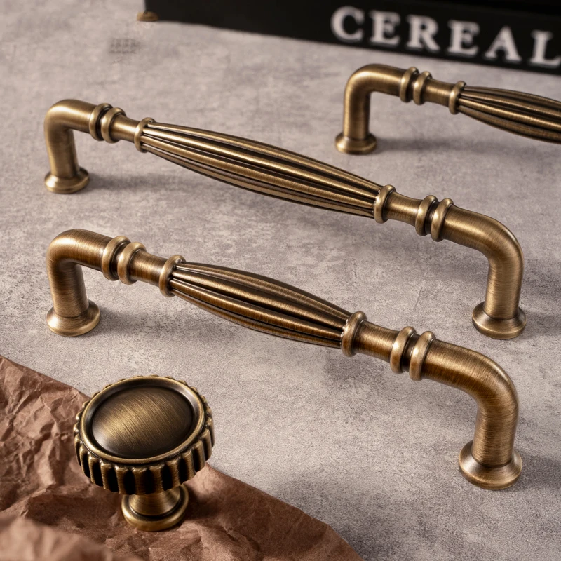 Antique Brass Cabinet Pulls 5 Inch Hole Center Bar Drawer Pulls for Kitchen Cabinet Handle Dressers Copper Home Hardware