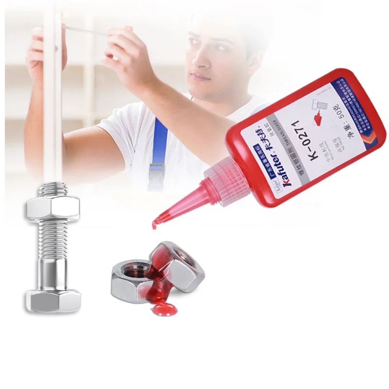 Kafuter 50G K-0271 Screw glue Anaerobic adhesive thread locking adhesive Medium viscosity High strength threadlocker