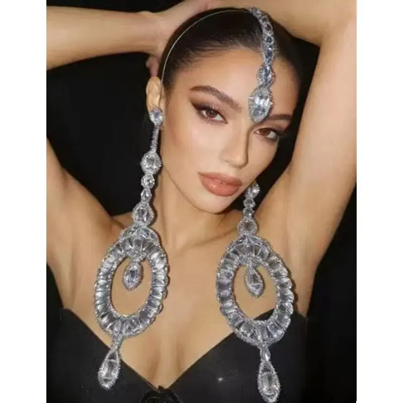 

Серьги с дизайном в виде сверкающих бриллиантов для сценических выступлений, модные, для вечеринок, поштучно