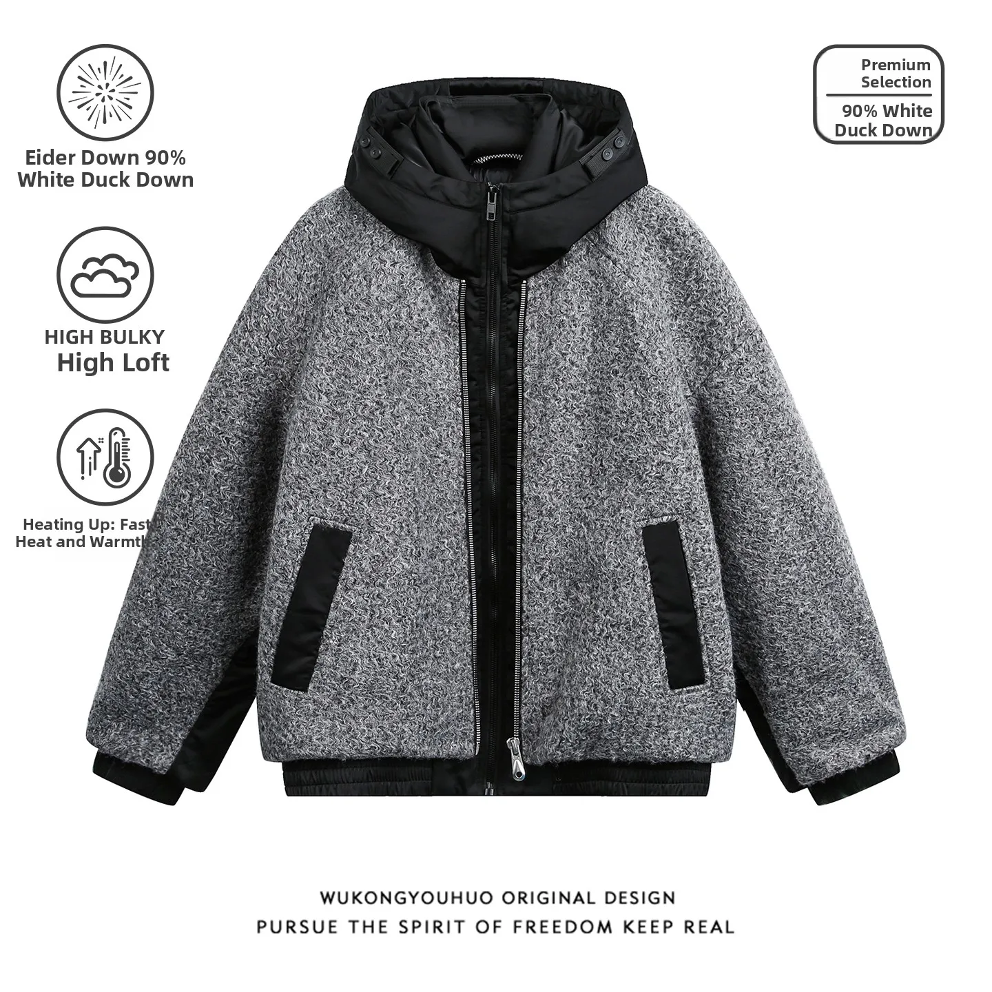 

Зимняя высококачественная пуховая куртка с капюшоном для мужчин, теплая парная верхняя одежда, 90% белый пух, повседневная утепленная модель