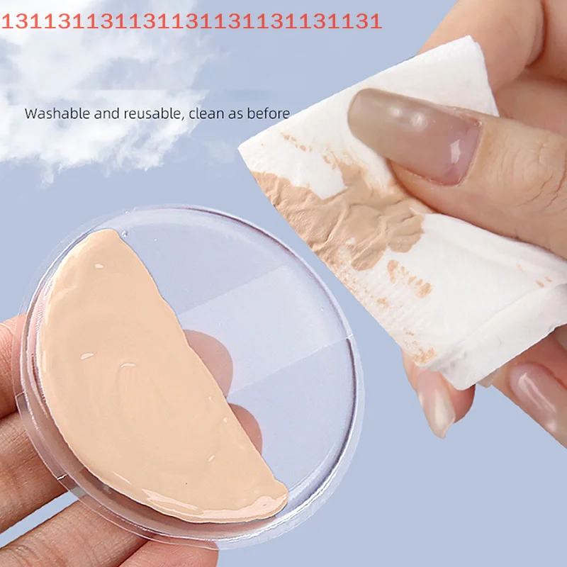 พัฟแต่งหน้าเนื้อนุ่มแบบวงกลม รูปทรงหยดน้ำ โปร่งใส สำหรับรองพื้น บีบีครีม ไม่ดูดซับแป้ง เครื่องมือแต่งหน้า