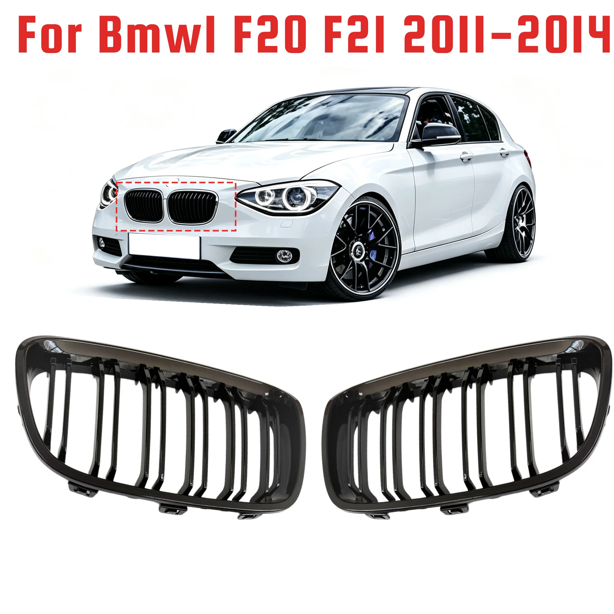 Car Kidney Grill Front Bumper Grille For BMW 1 Series F20 F21 116i 118i 120i 125i M135i 116d 118d 120d 125d 2011 2012 2013 2014