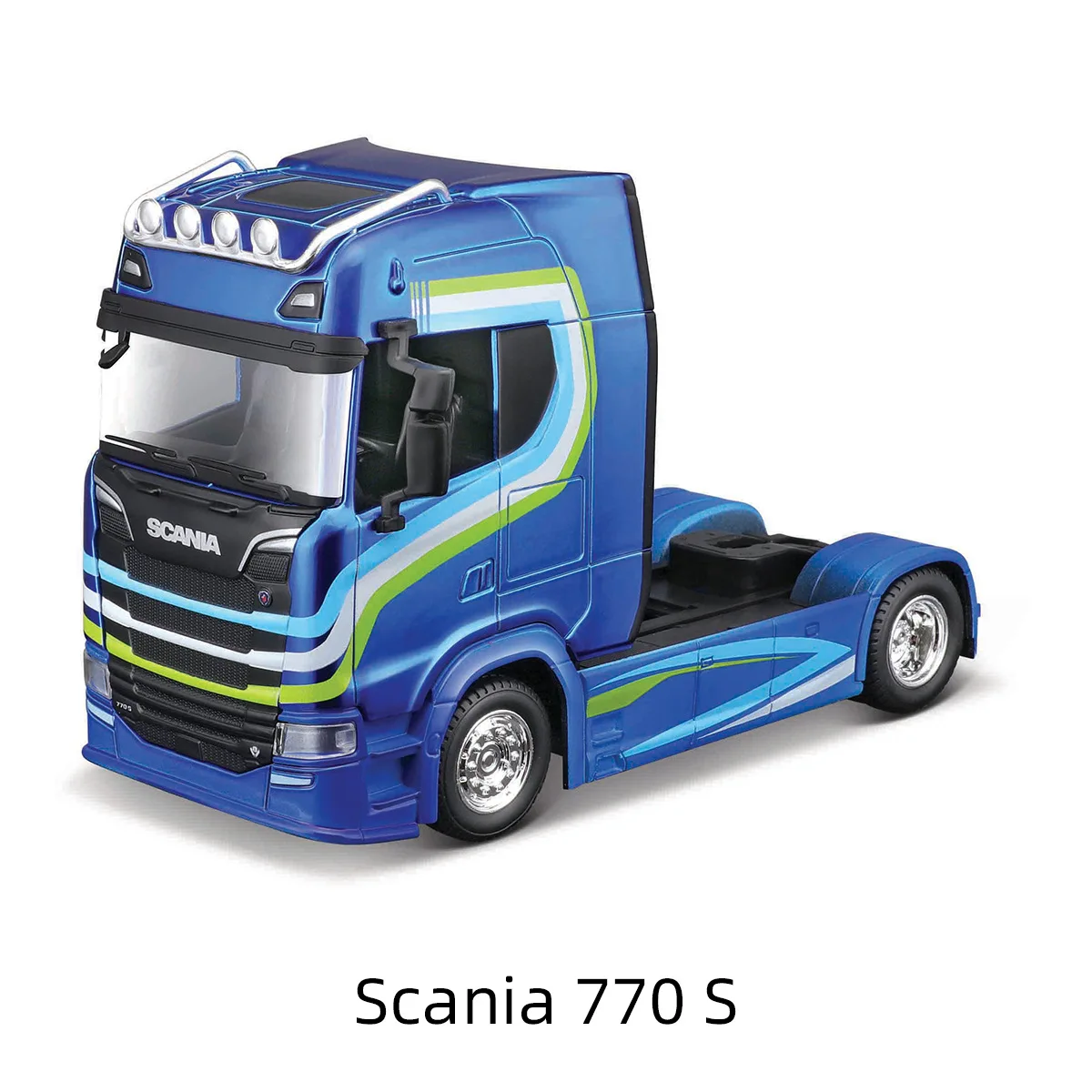 Scania Mercedes-Benz trailer-head truck-head transport vehicle is 1:43 higher than the United States, and the fully enclosed fro