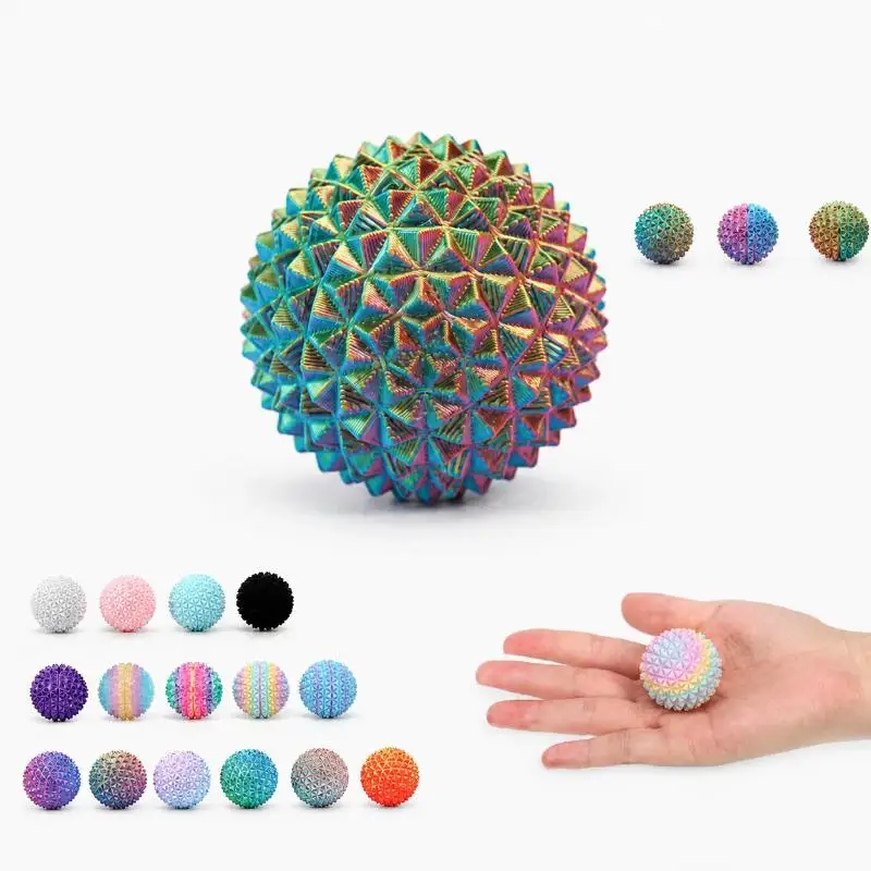 3D Printed Spiky Multi Thorn Sphere Massage Ball 1Pcs Tactile Stress Relief Toy For Muscle Daily Relax Supply