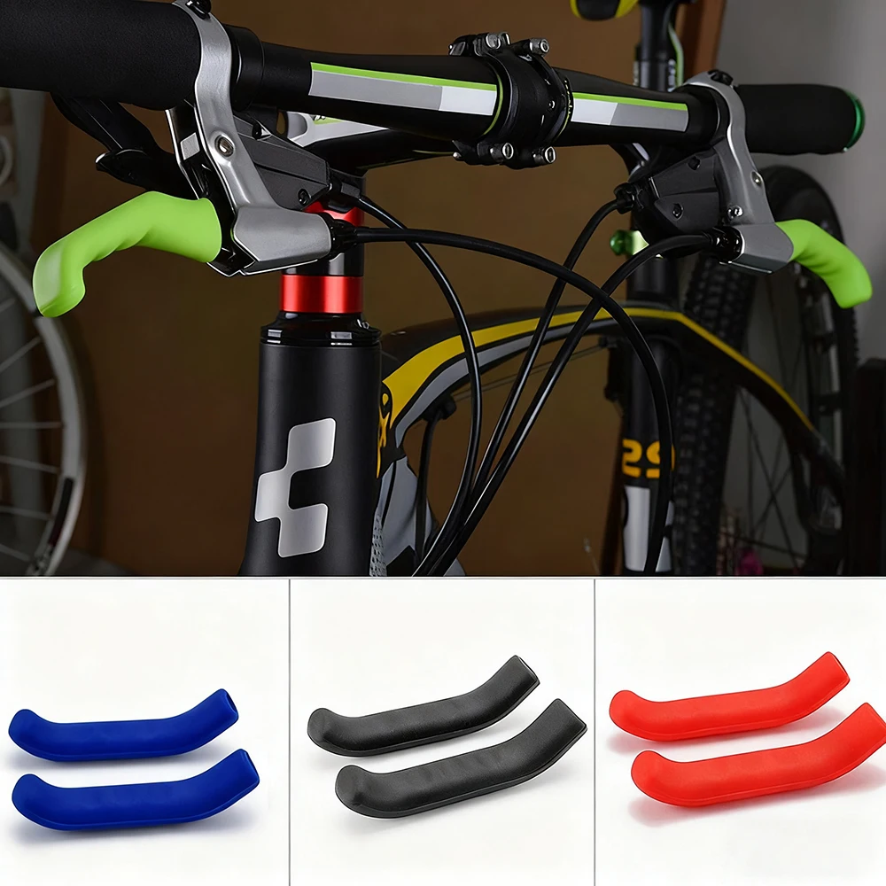 Mountain Bike Bicycle Brake Lever Protector Cycling Accessories Anti-slip Silicone Brake Handle Sleeve Durable Tear-resistant