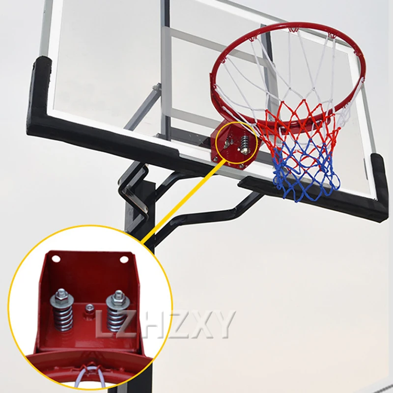 الأطواق كرة السلة الداخلية القابلة للإزالة قابل للتعديل 2.45-3.05 متر الارتفاع في الهواء الطلق الكبار الاطفال إطار اللوحة الخلفية المعدنية اطلاق النار الرف