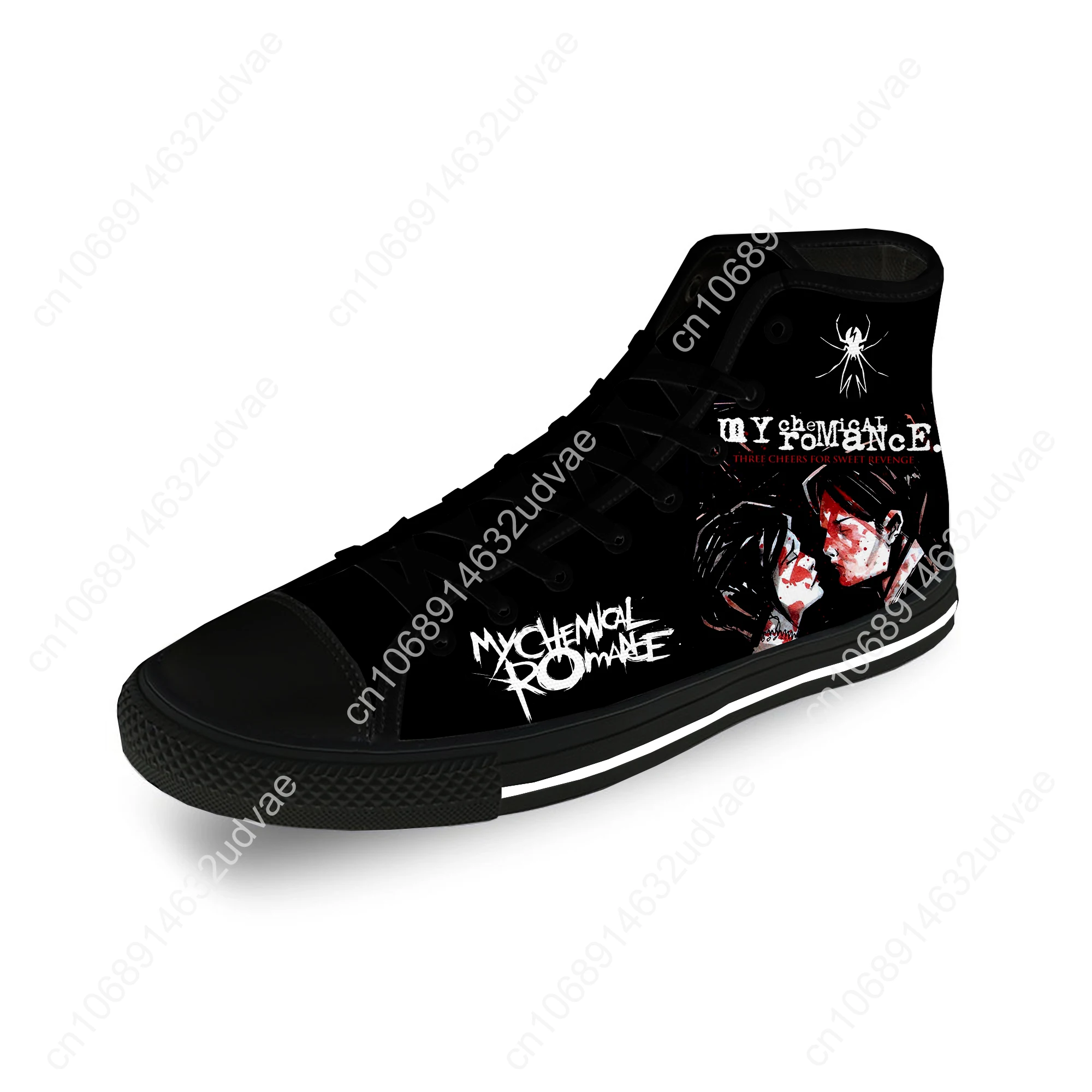 My Chemical Romance MCR Rock Band Casual Cloth 3D Print High Top Canvas Fashion Shoes Men Women Teenager Breathable Sneakers