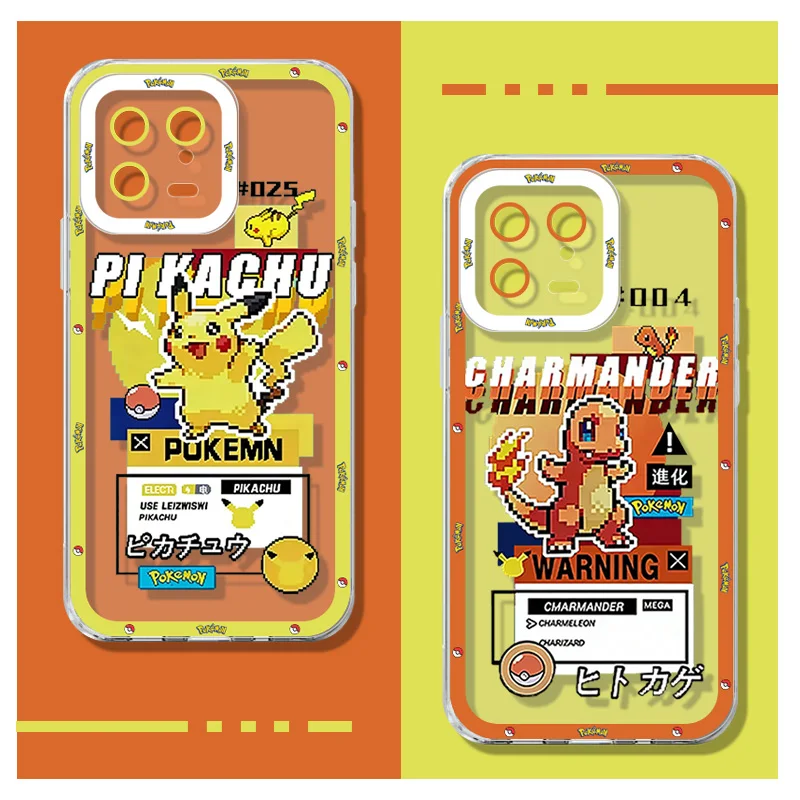 Capa P-Pokemon Pikachu Gengar Eevee Pokedex para Xiaomi Mi 15T 14T 13T 12T 11T Pro Max Xiaomi 17 Ultra 15 14 12 11 13 Lite 5G NE