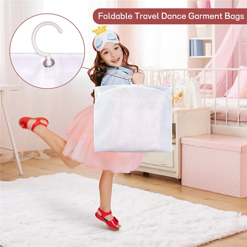 

Сумка для одежды ZZ-танцевого костюма, 50-дюймовая сумка для одежды для танцевальных соревнований, детский подвесной чехол для одежды для шкафа для девочек