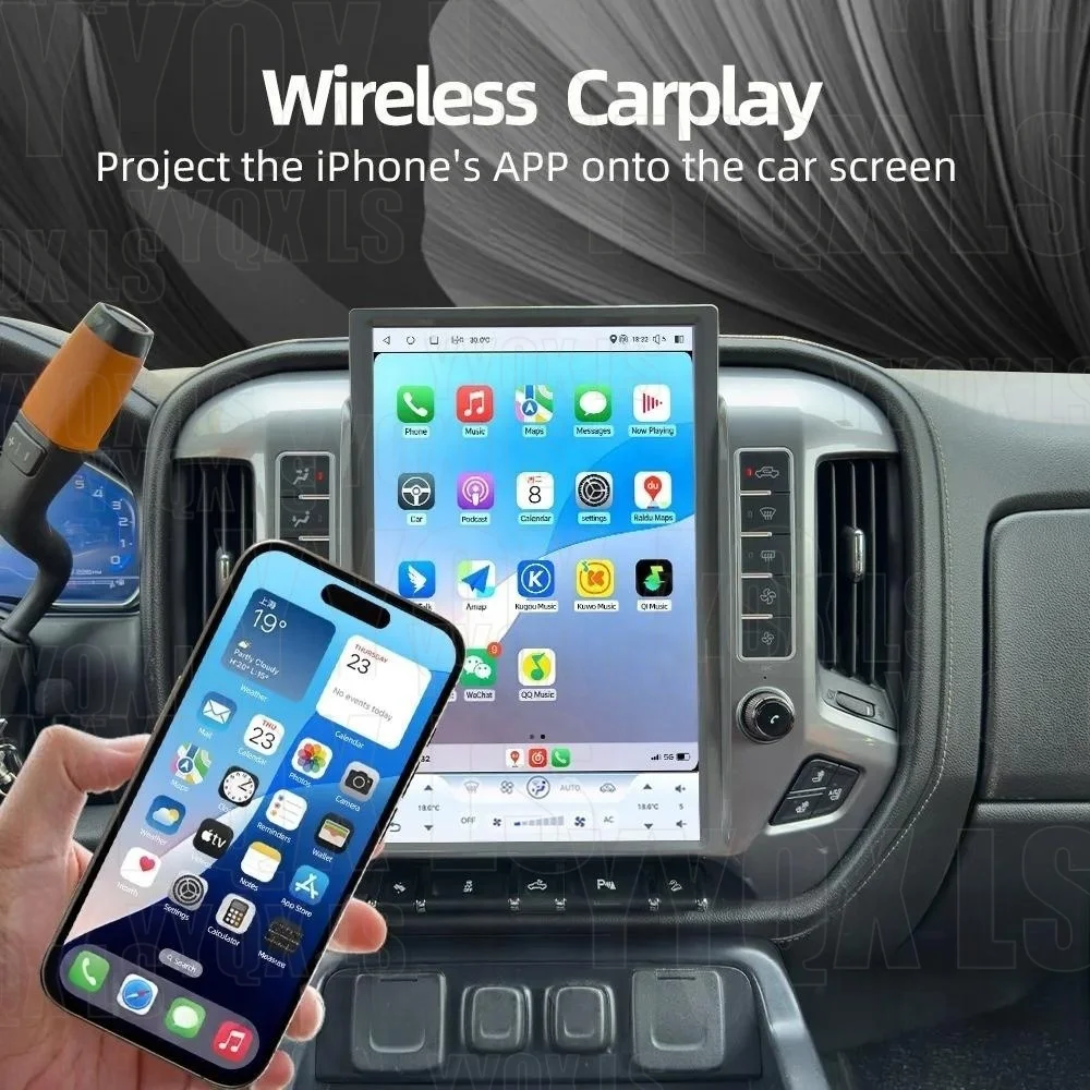 14.9" For Chevrolet Silverado 2013-2019 GMC-Sierra 2014-2020 Car Accessories Car Radio Screen Carplay Android AUTO  Head Unit