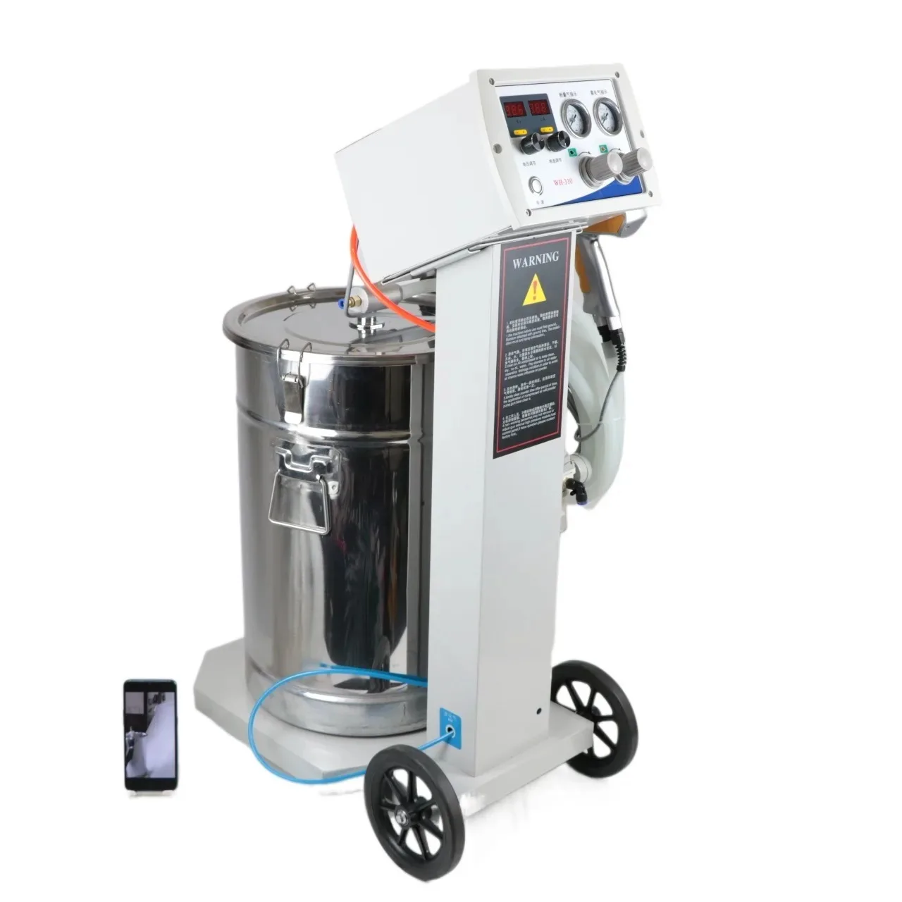 Small Electrostatic Powder Coating Equipment With Different Hoppers
