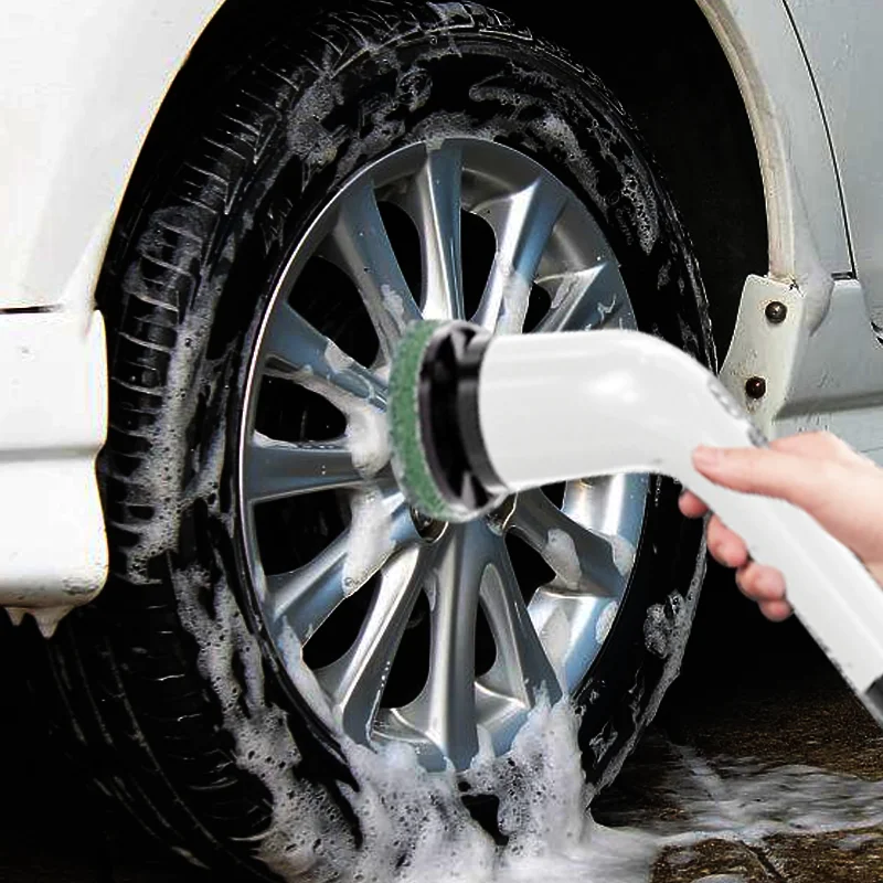 Spazzola per pulizia elettrica con 7 testine Bagno Cucina Cordless Handheld Doccia Scrubber Spin Cleaner Detergente multifunzionale