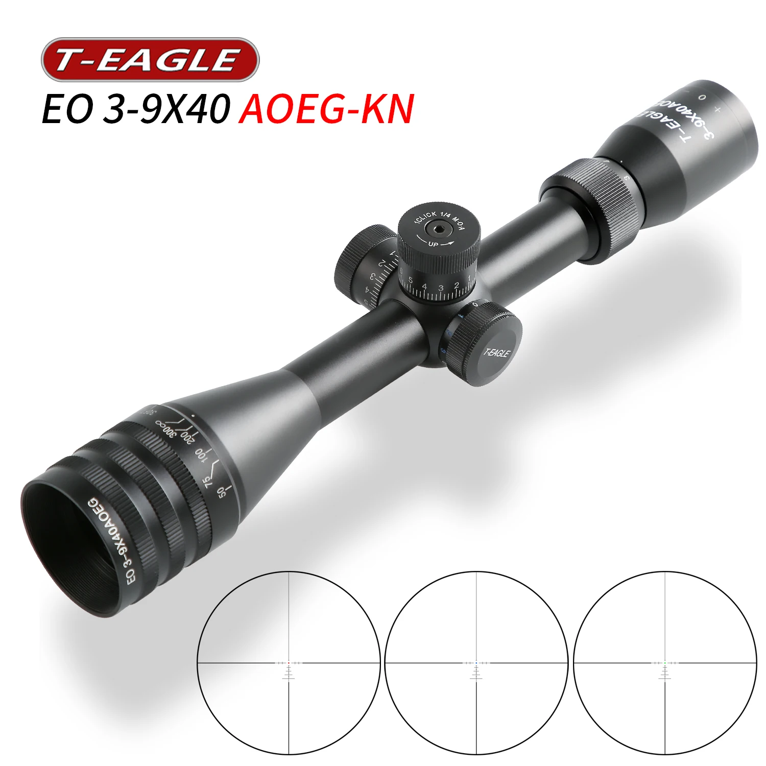 T-EAGLE EO 3-9X40 AOEG KN البصريات البصر Riflescope مقاوم للماء للصدمات يناسب الادسنس لنطاق الصيد الإضاءة الحمراء الخضراء