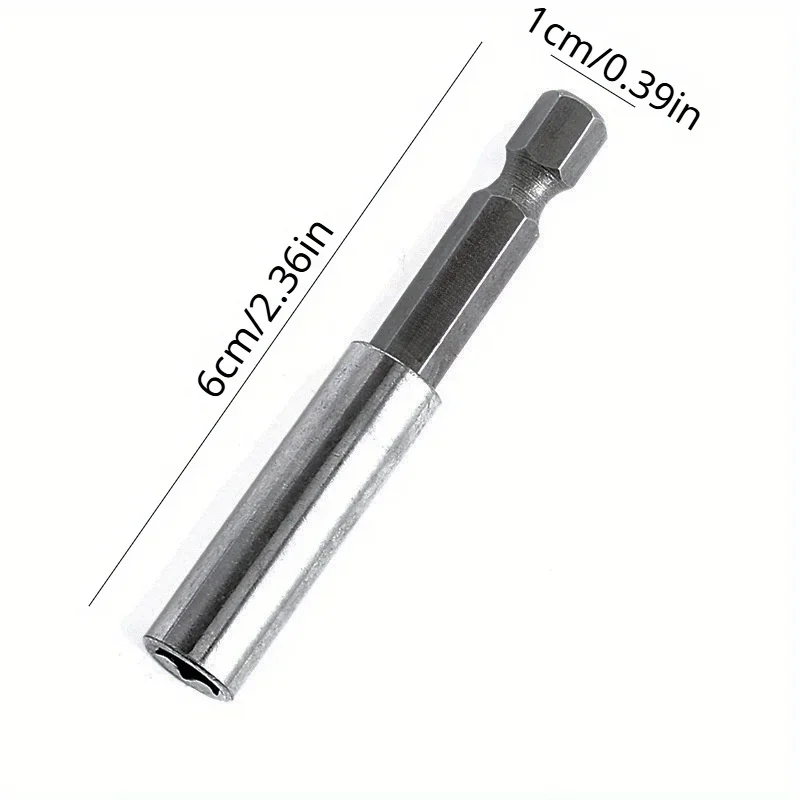 Universal Magnetic Drill Bit Holder, Hex Shank Extension Socket Adapter for Power Tools, Automotive DIY, Quick Change, Durable