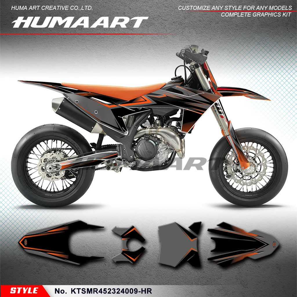 

HUMAART Custom Adhesive Sticker Vinyl Graphics for KTM SMR 450 SMR2023 2024, Protector, KTSMR452324009-HR