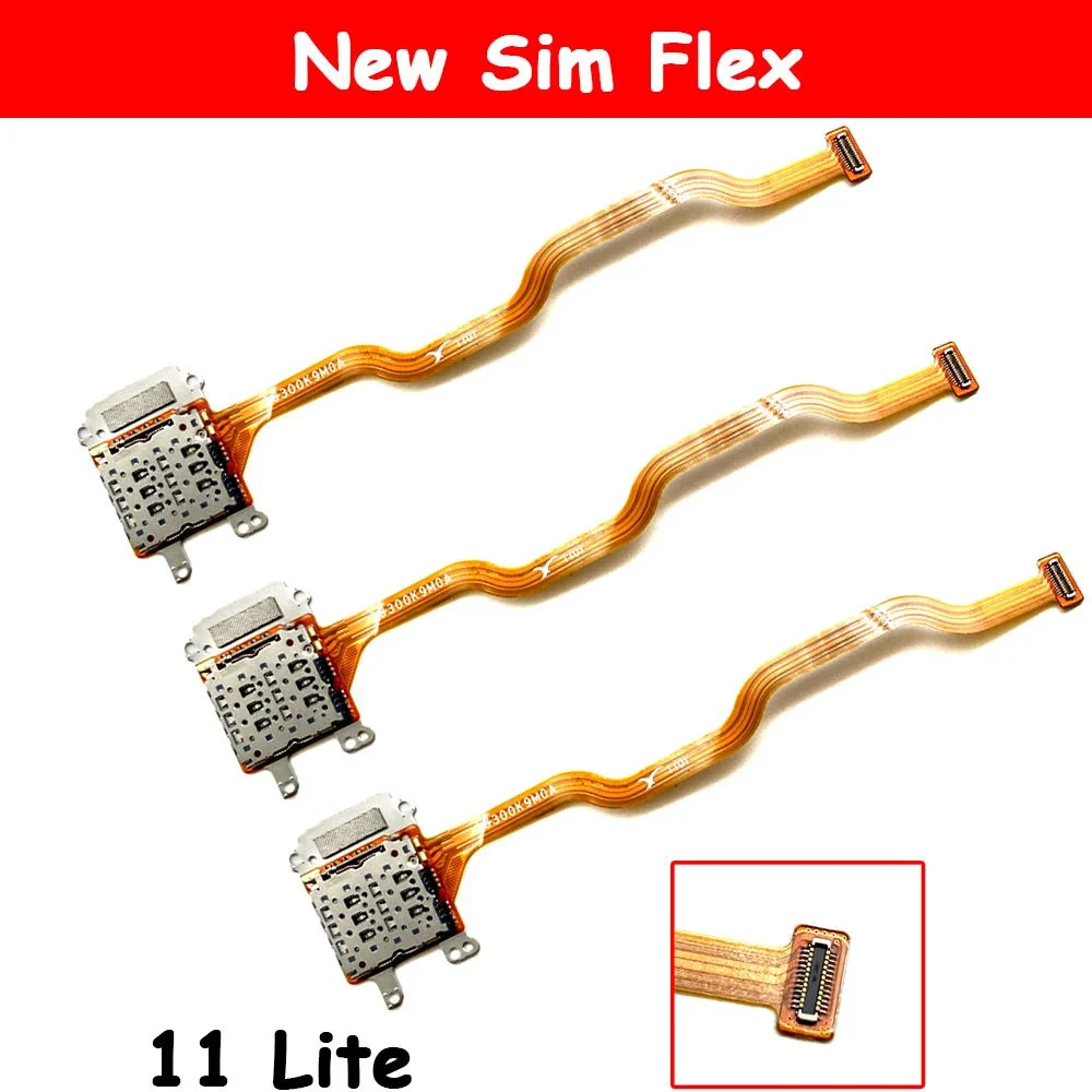 30Pcs，SIM Card Reader Holder Slot Flex Ribbon Cable Connector Board For Xiaomi 11 Lite SIM Card Reader Holder Connector Slot