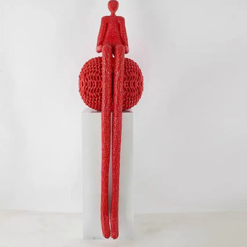 

Modern light luxury office building hotel floor-to-ceiling art decoration abstract figure sculpture ornament