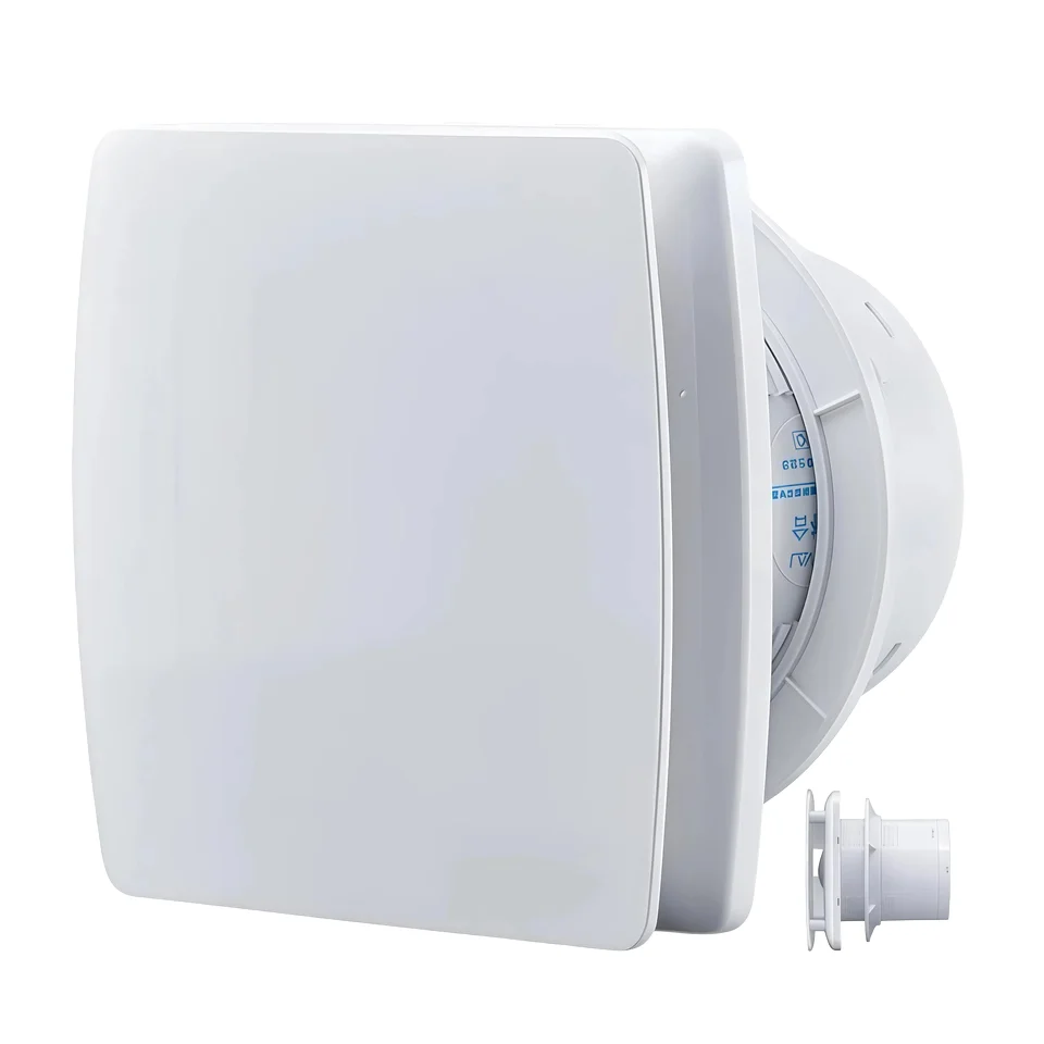

4-6 Inch ABS Home Window Smart Dehumidify Bathroom Wall Mounted Square For Toilet Exhaust Ventilation Fan
