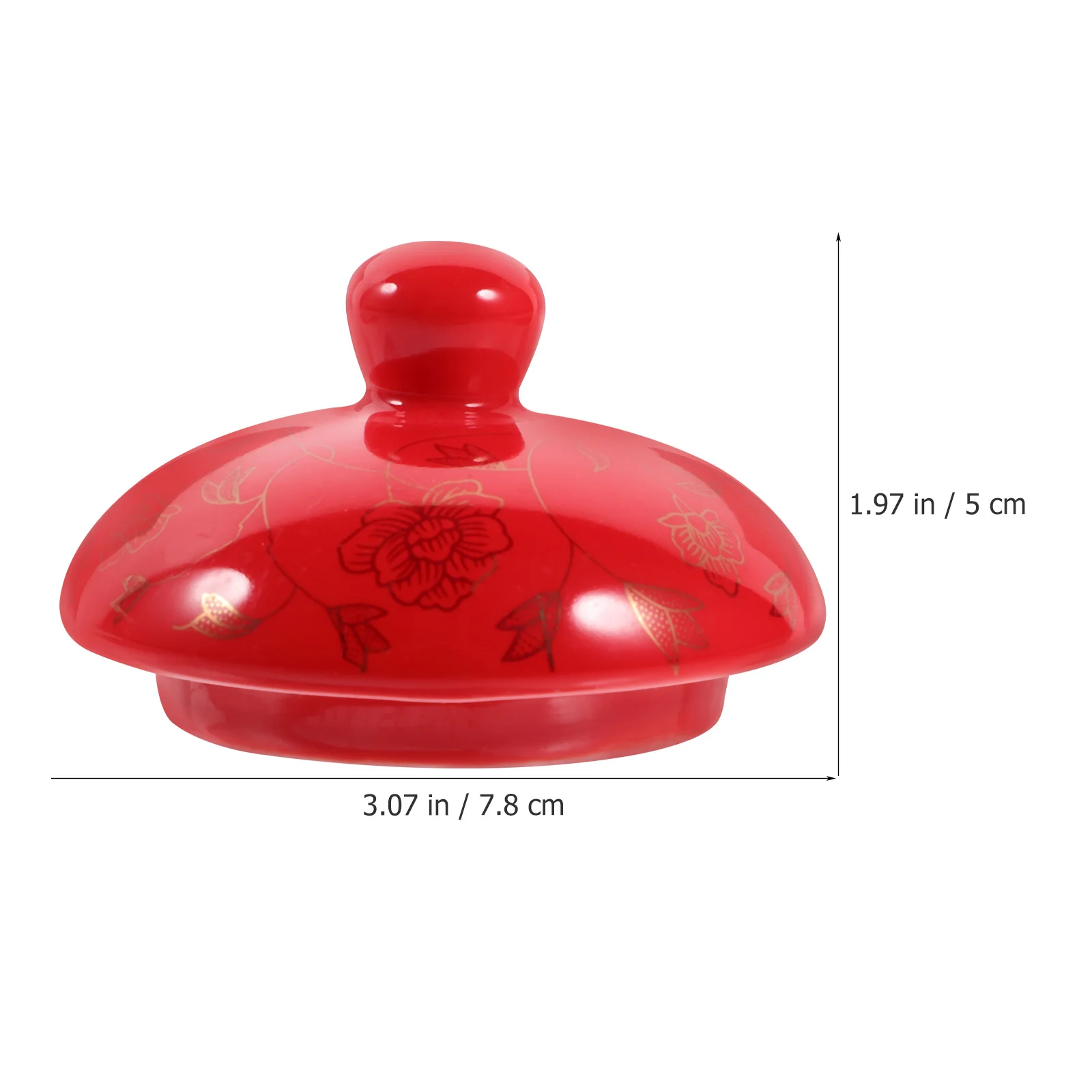 

Tea Cup Ceramic Lid Replacement Heat Resistant Smooth Edges Cover Practical for Tea Set Home Party Camping Use