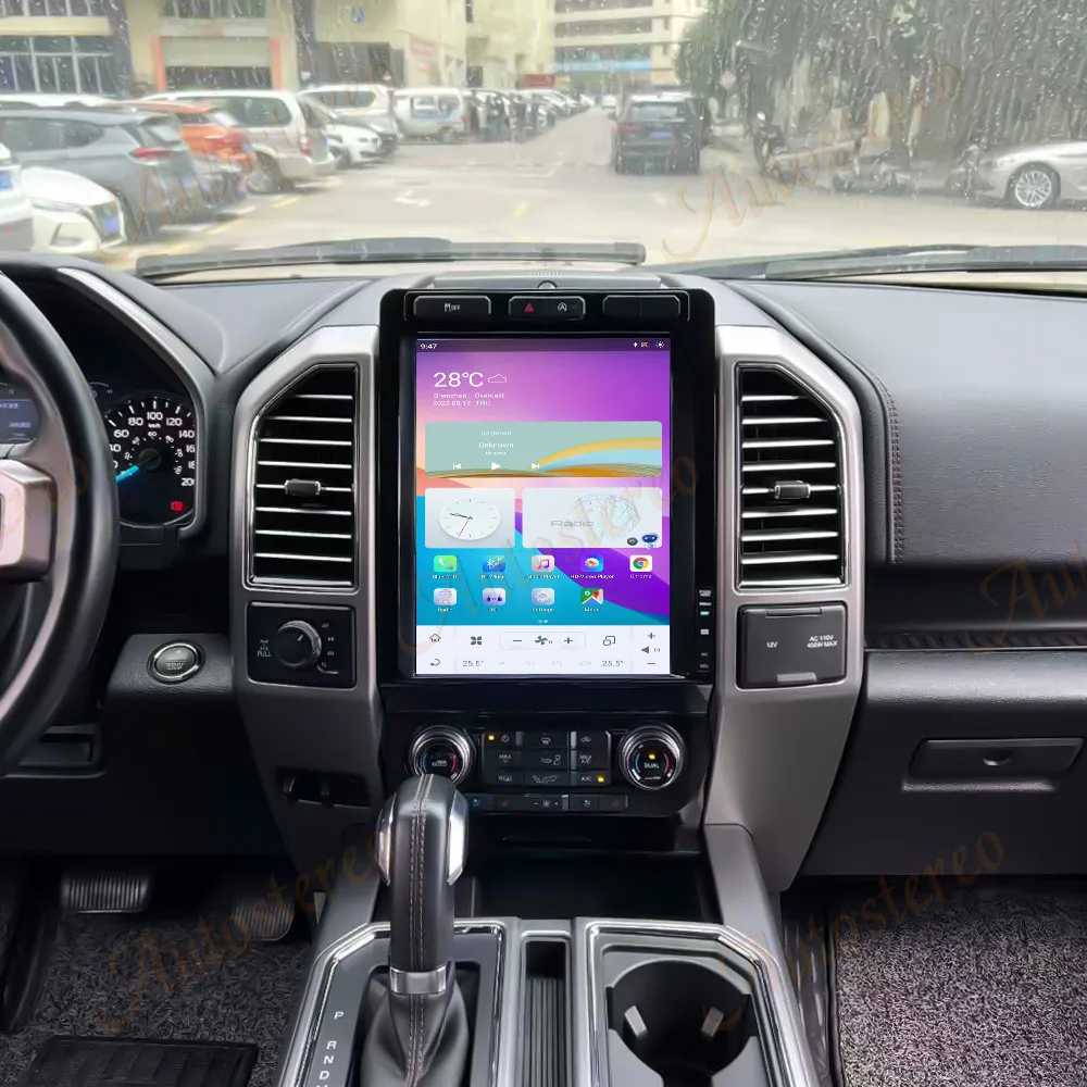 12.1 Screen Android Multimedia Player GPS Navigation For Ford F150 2015 2016 2017 2018 2019 Vertical Tesa Audio Radio Head Unit view 6