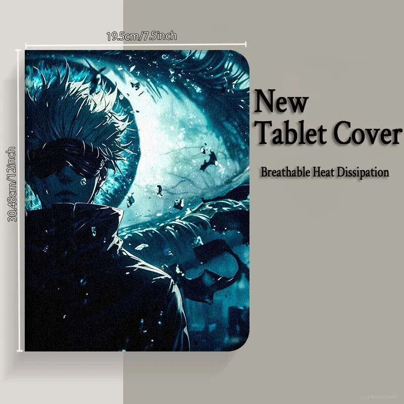 Jujutsu Kaisen أنيمي كول لسامسونج غالاكسي تاب S9 S10 S6 S7 S8 FE زائد لايت بوصة غطاء قابل للطي اللوحي