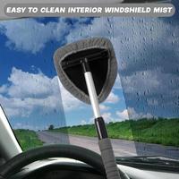 Window Scraping Mist Eliminator Microfiber Car Window Cleaner Telescopic Window Glass Cleaner Car Windshield Cleaning Brush