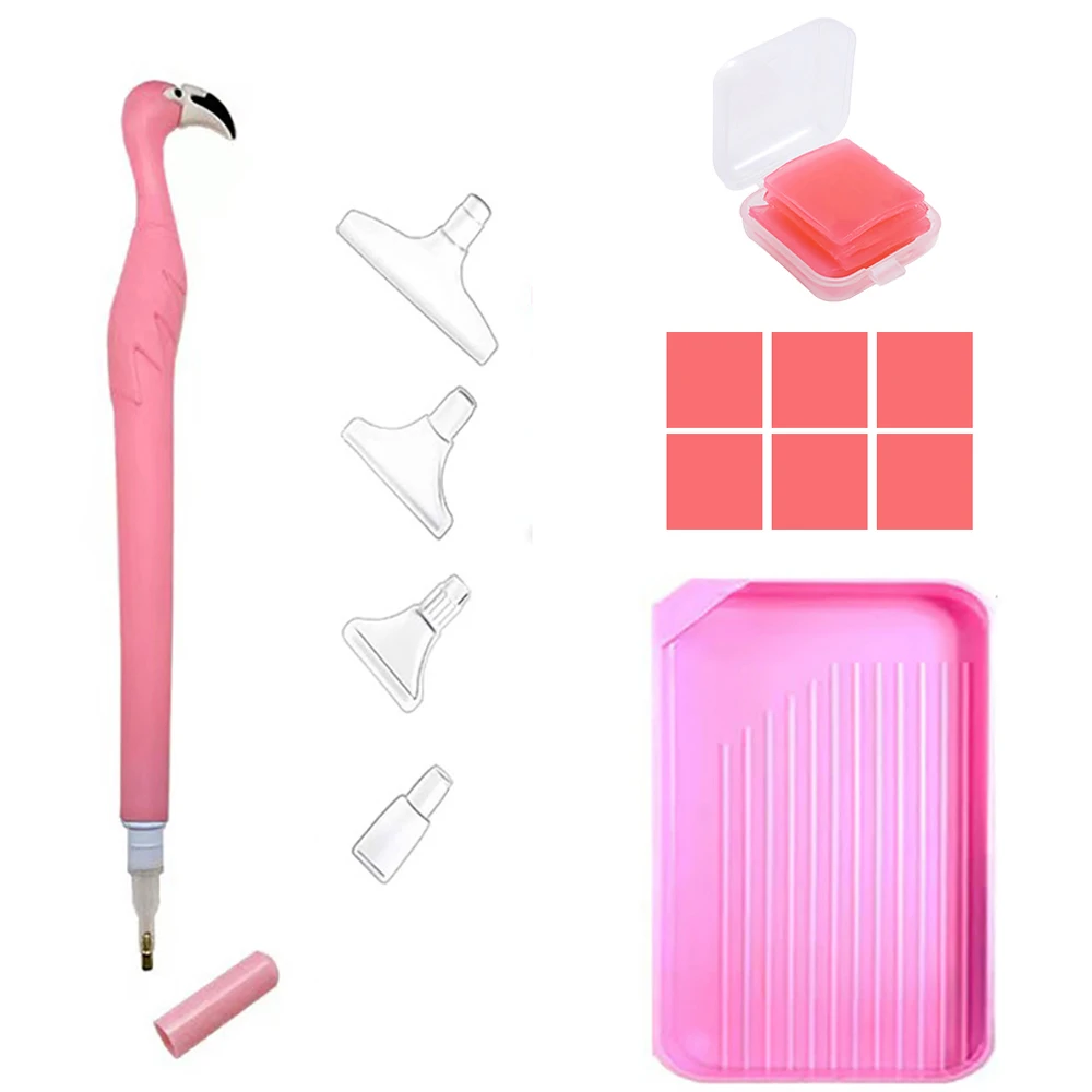 

Diamond Painting Tools & Accessories Kits, DIY Embroidery Mosaic Art Accessory with Pen Tips Wax Putty Stickers Storage Baggies