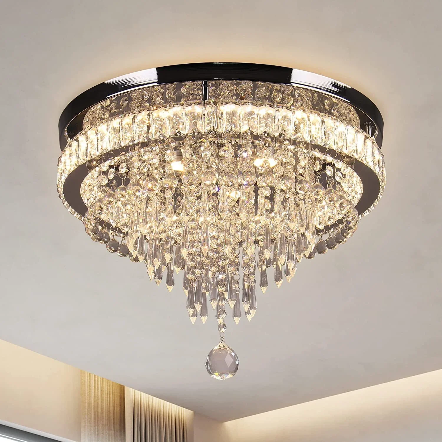 

Chandelier Luxury Crystal Light LED Lamp Modern Luminaire Ceiling Light Loft Villa Living Room High Class Restaurant Chandeliers