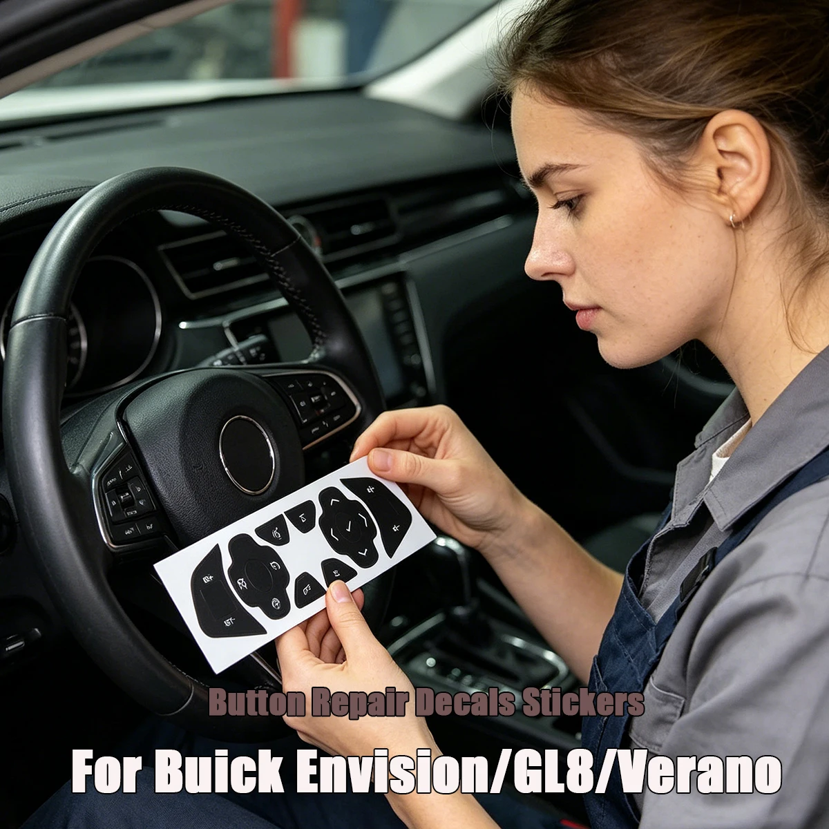 Repair Your Worn Faded Steering Wheel Buttons! Stickers Decals for Buick Envision GL8 Verano, No More Peeling Labels