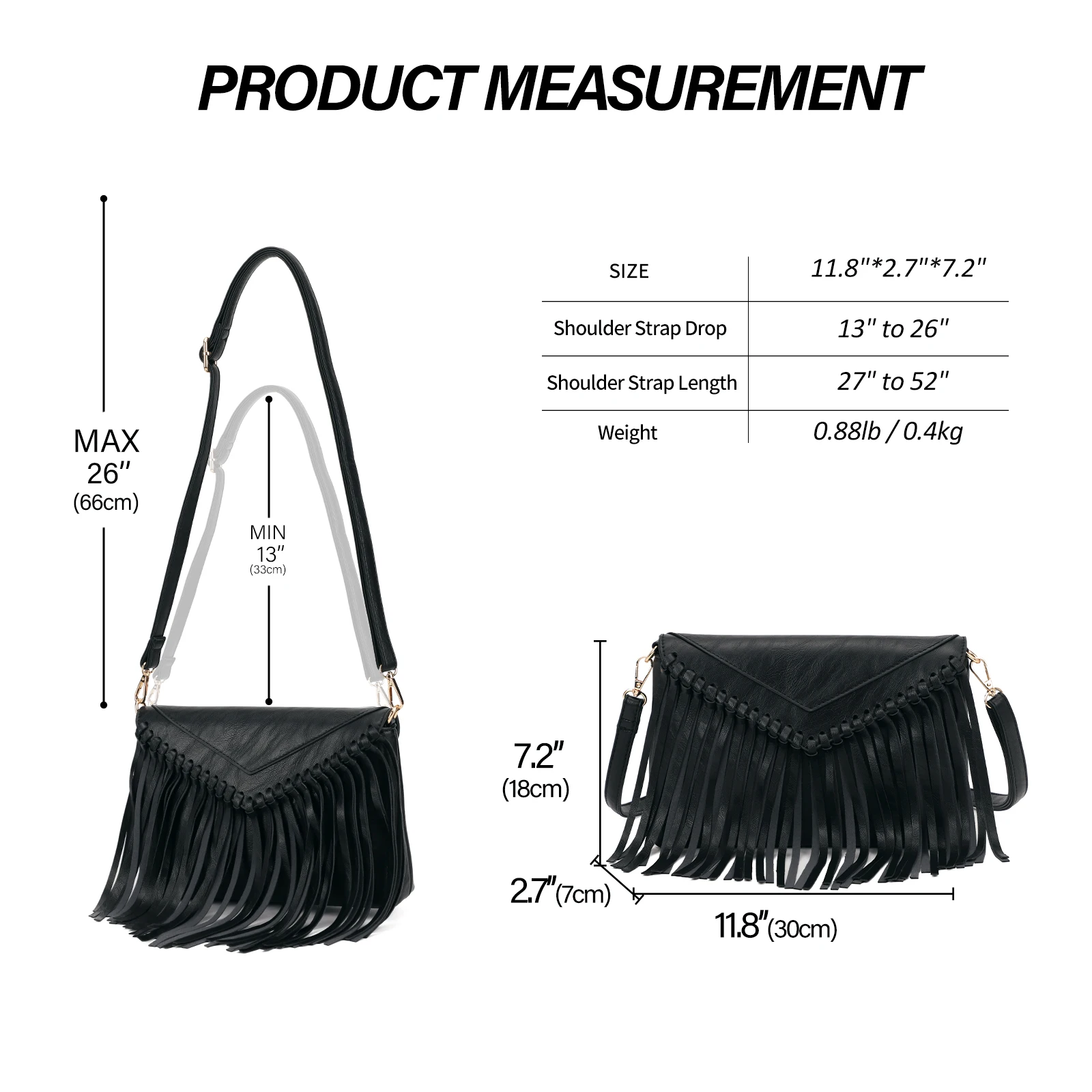 Vintage Shoulder Bag For Women PU Leather Luxury Clutch Designer Hobo Handbags Western Purse Fringe Messenger Bag