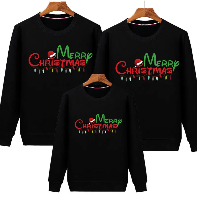 Christmas Sweaters Mommy and Me Clothes Xmas Autumn Father Mother & Kids Cotton Sweatshirts Baby Pajamas Family Matching Outfits