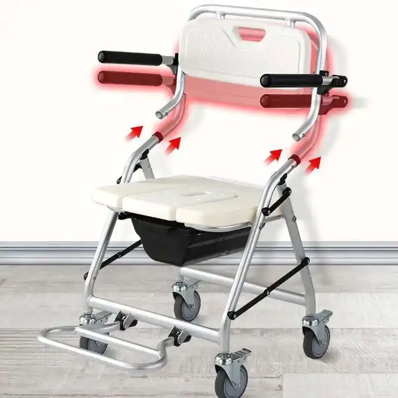 

Minder Elderly Bathroom Chair Toilet Plastic Folding Small Stool Wheels Massage Hallway High Nordic Tabouret Acrylic Furniture