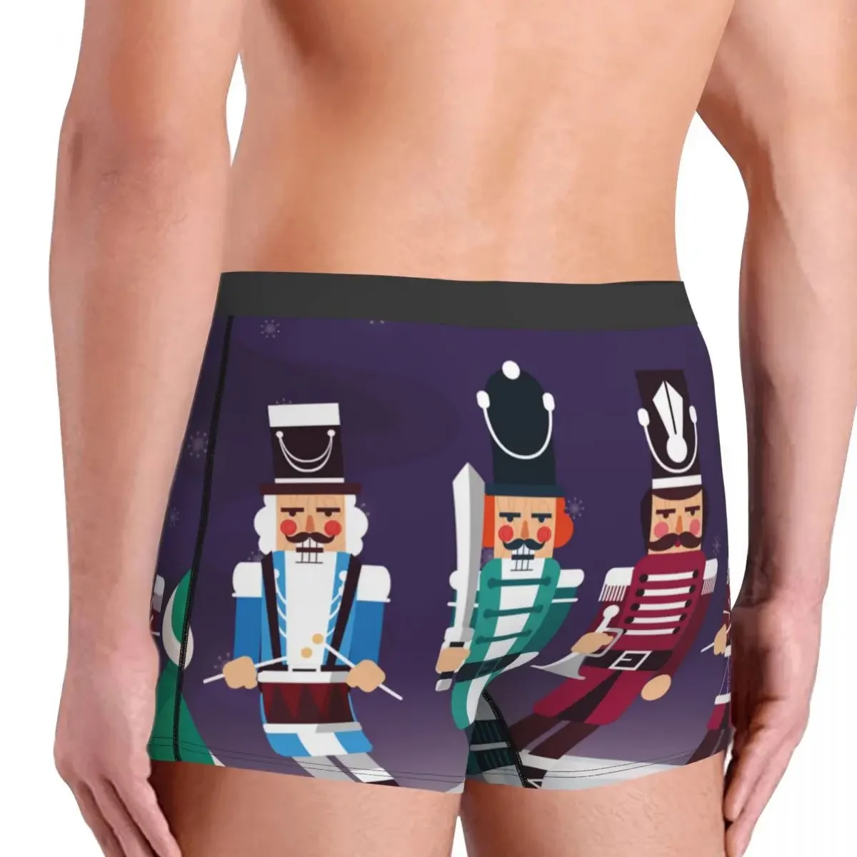 Custom Cool Merry Christmas Nutcrackers Boxers Shorts Panties Underpants Stretch Nutcracker Soldier Doll Gift Briefs Underwear