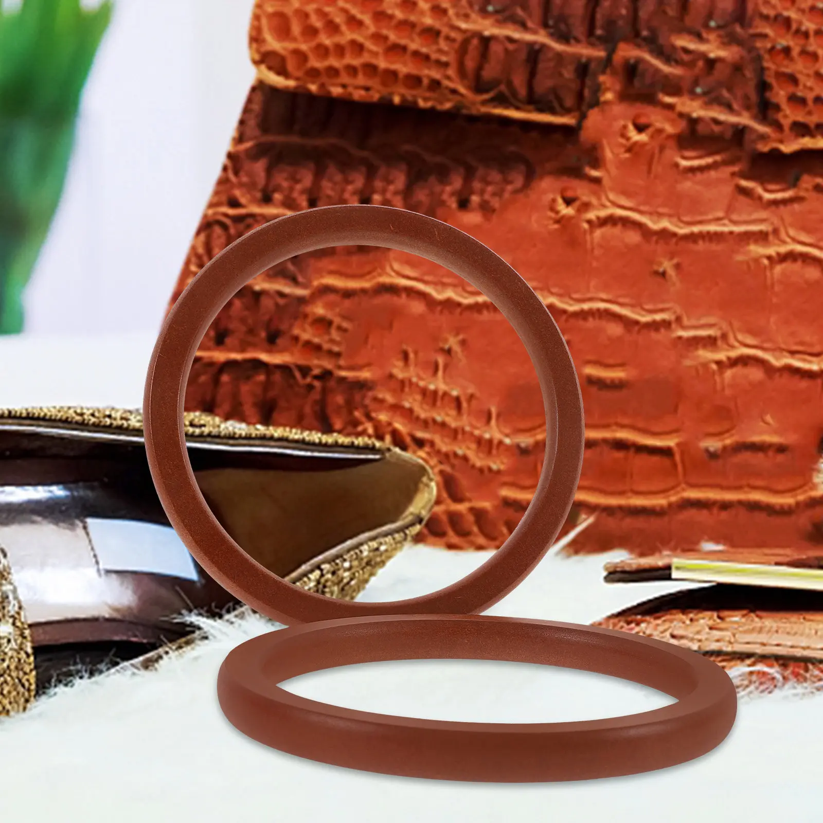 

2Pcs Premium Wooden Bag Handles Replacement DIY Handbag Purse Making Accessories Round Comfortable Natural Decorative Bag Handle