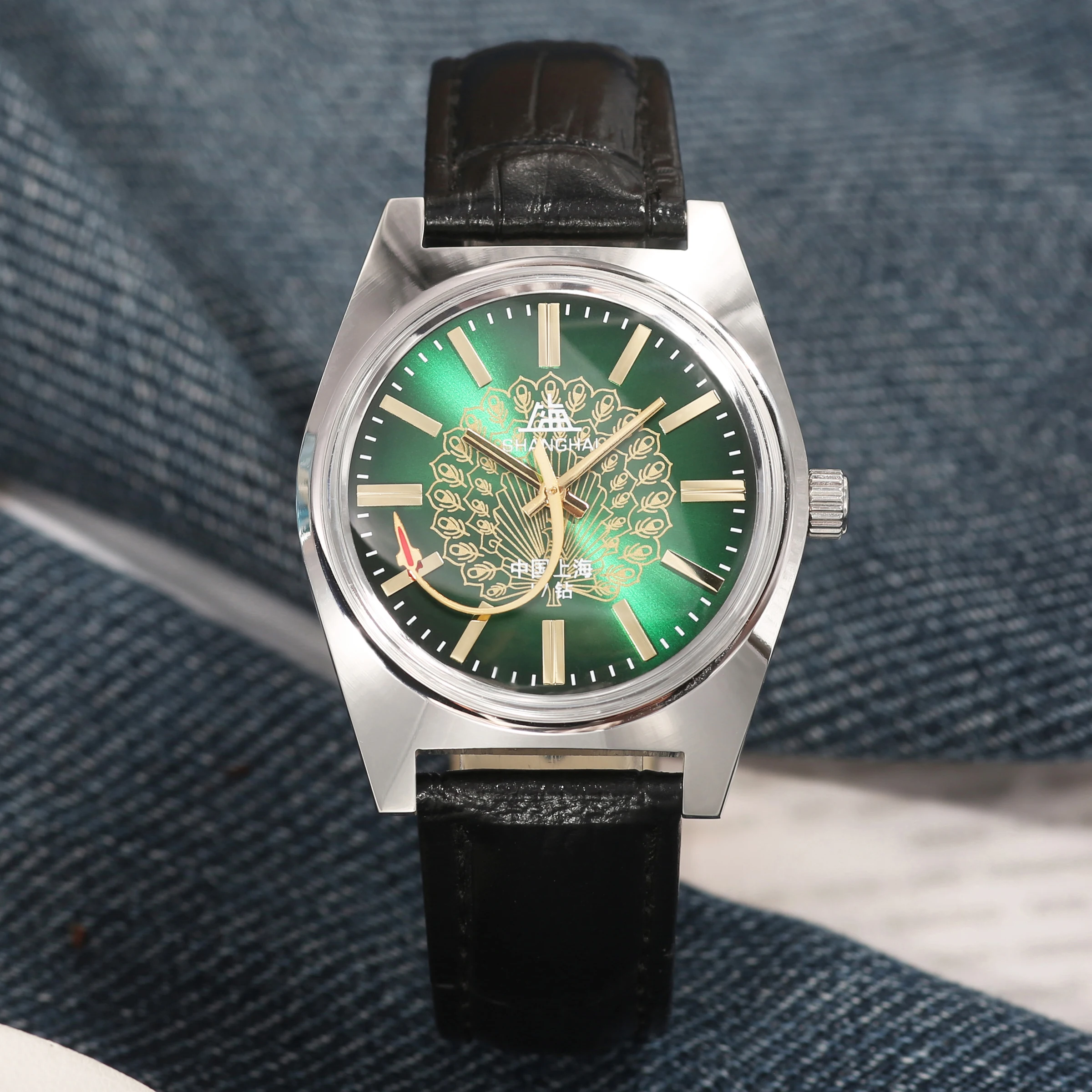 Men’s Mechanical Watch Shanghai 8120 Manual Mechanical Movement 36Mm Retro Chinese Watch Suitable for Men’s Gifts