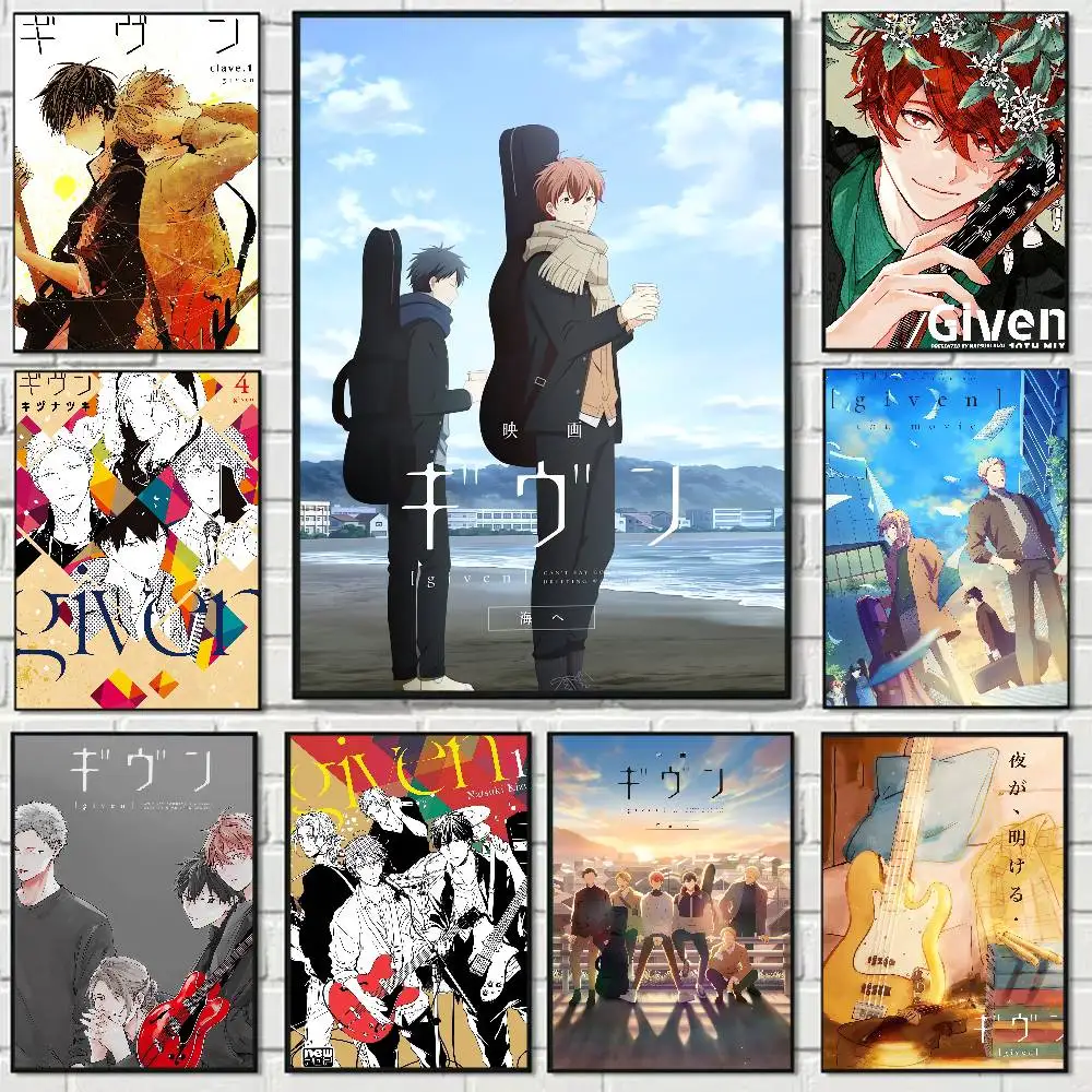 Anime GIVEN Vintage Anime-Poster, Wandkunst für Arbeitszimmer, Wohnzimmer, einzigartige Heimdekoration, Bild
