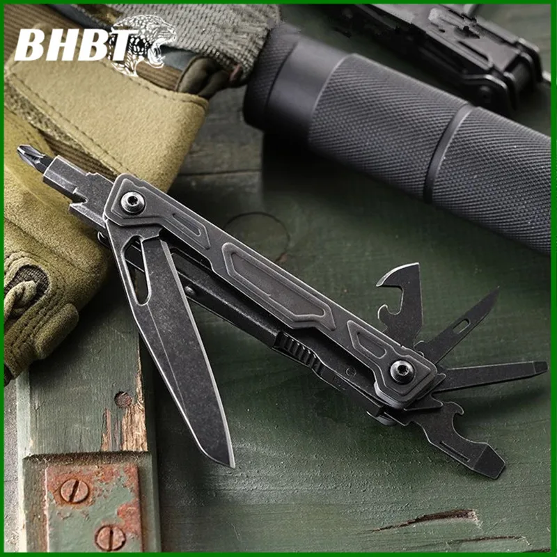 BHBT 19 في 1 سكين متعدد المهام EDC سكين الجيب المحمولة في الهواء الطلق التخييم بقاء أداة متعددة الوظائف أداة متعددة مع بت