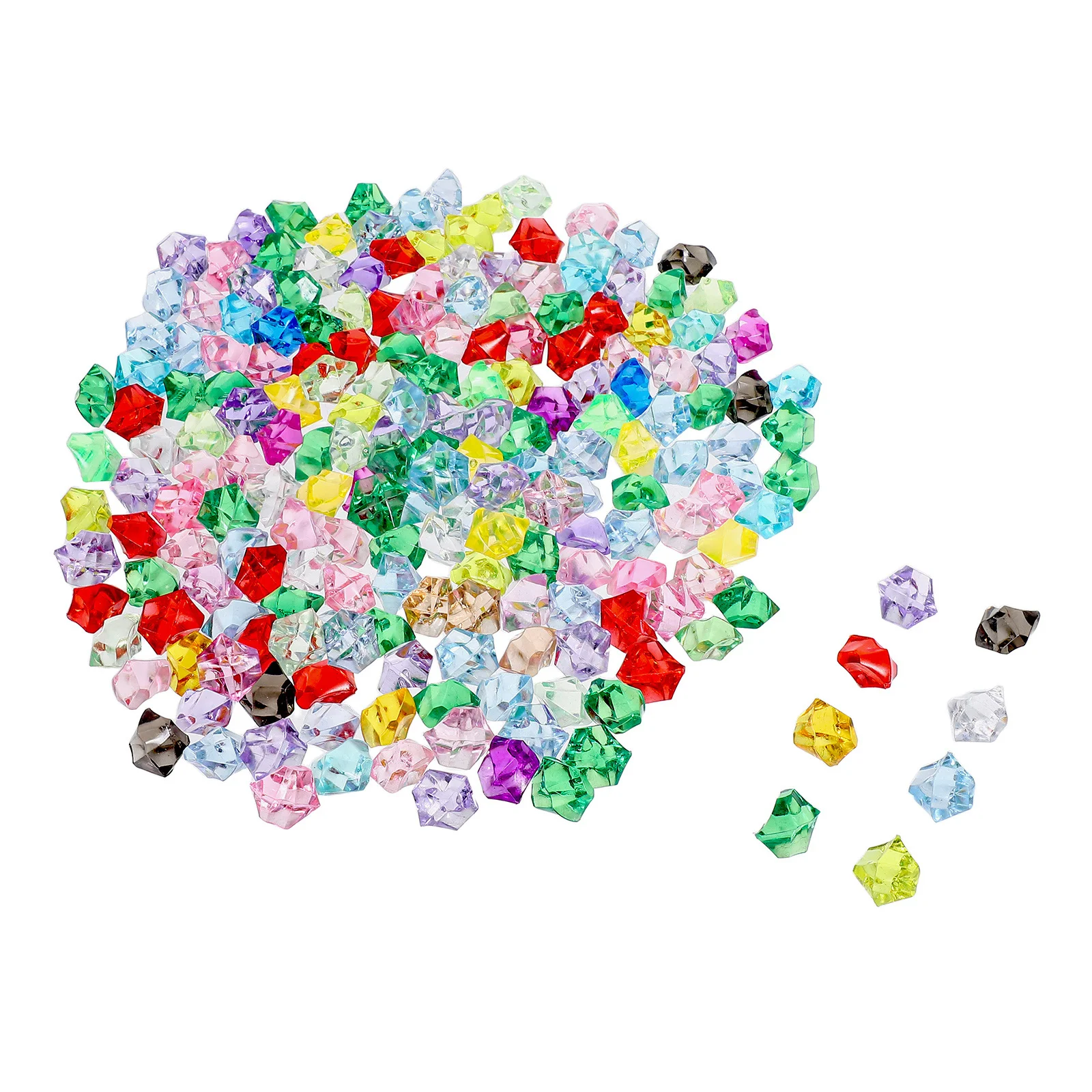 200 stuks decoratieve vaasvullers transparant veelkleurig faux ijsblokjes acryl edelstenen voor tafelstrooiers middelpunt bruiloftsfeest