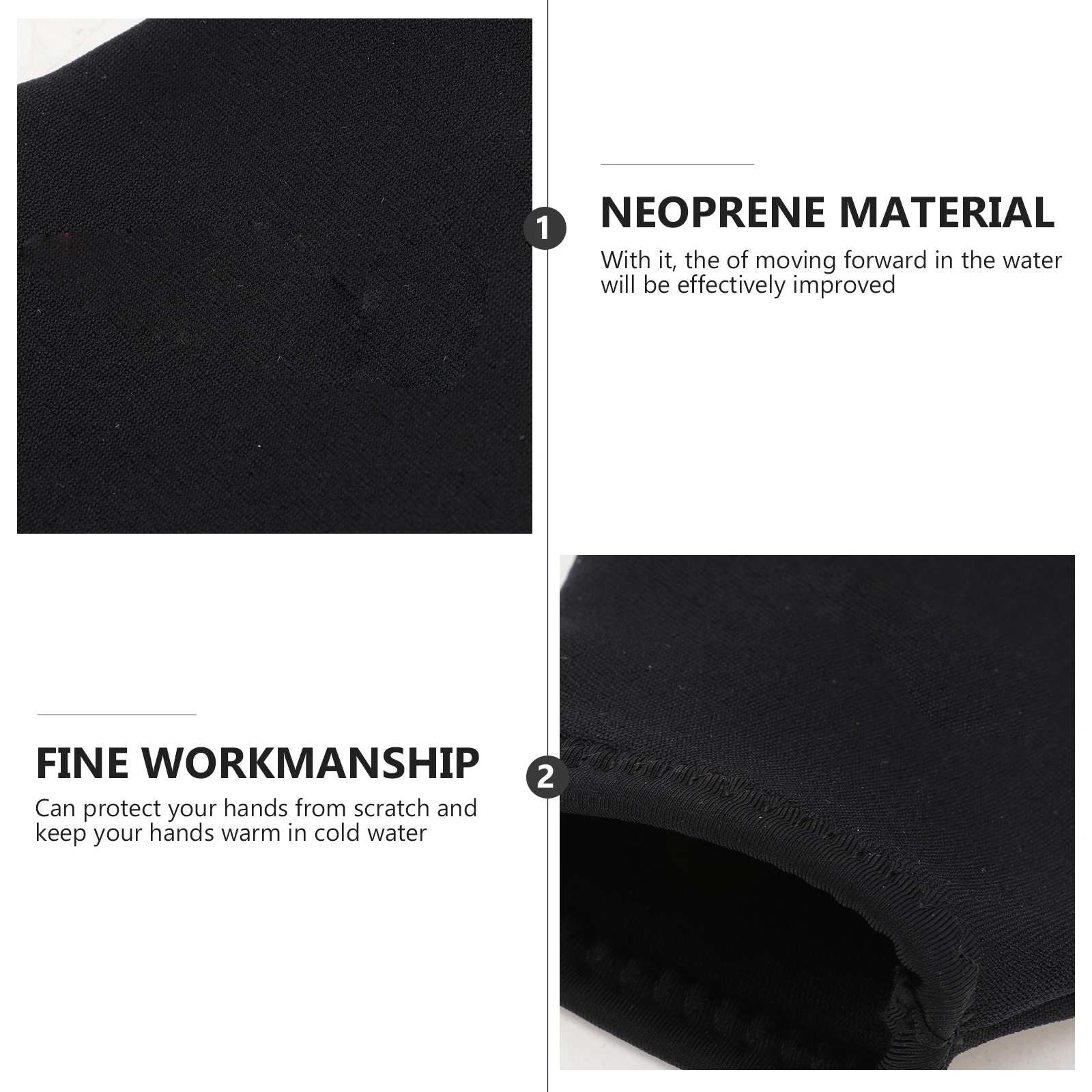 

1 Pair Swimming Gloves Webbed For Diving Snorkeling Full Cover Sun Protection Jellyfish Proof Skin-Friendly Comfortable Warm