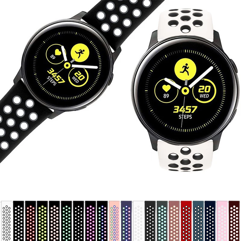 

Ремешок силиконовый для Samsung Galaxy watch 3/46 мм/42 мм/Active 2/Gear s3 Frontier, браслет для Huawei watch GT/2/2E/Pro, 20 мм/22 мм