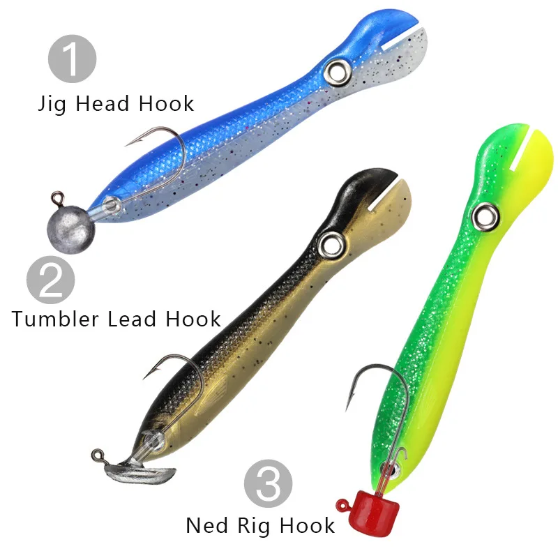 4PCS  Simulation Loach Soft Bait Bionic Swimming Lures Soft Fishing Bait Bouncing Lure Bionic Silicone Tail Wobbler Fish Lures