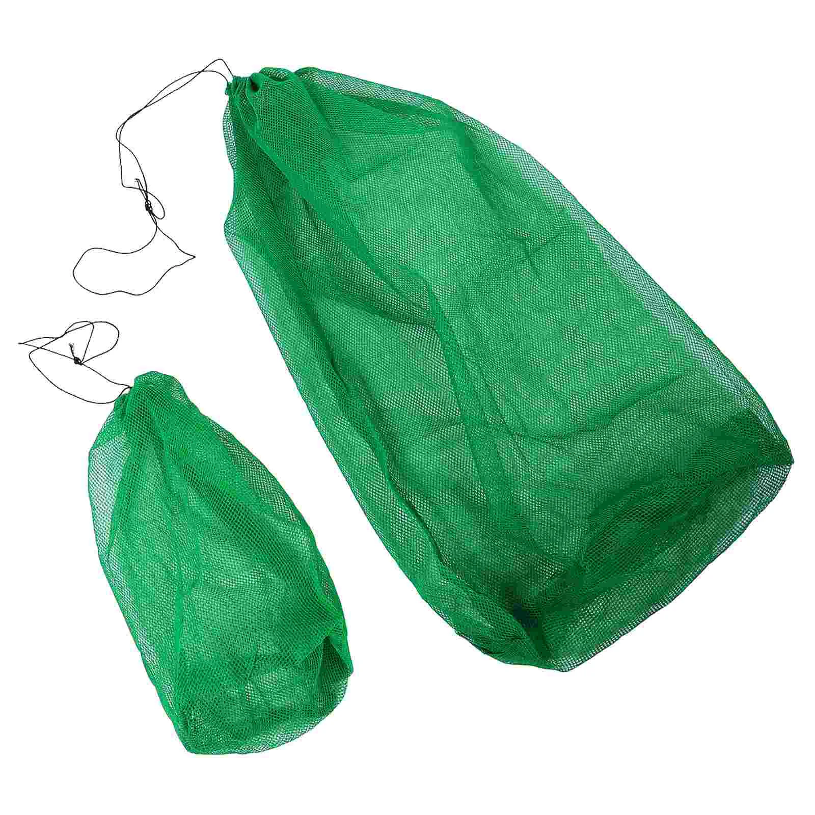 

2 Pcs Portable Fishing Net Bag Floating Folding Mesh Pvc Throw Nets Catch Traps for Large Bags Live Drawstring Minnow Kids Bait